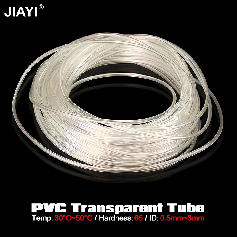 ID 0.5mm 0.8 1 1.2 1.6~3mm Transparent PVC Plastic Hoses High Quality Water Tube Anti Tearing and Anti Bending 5/10/15/20Meter