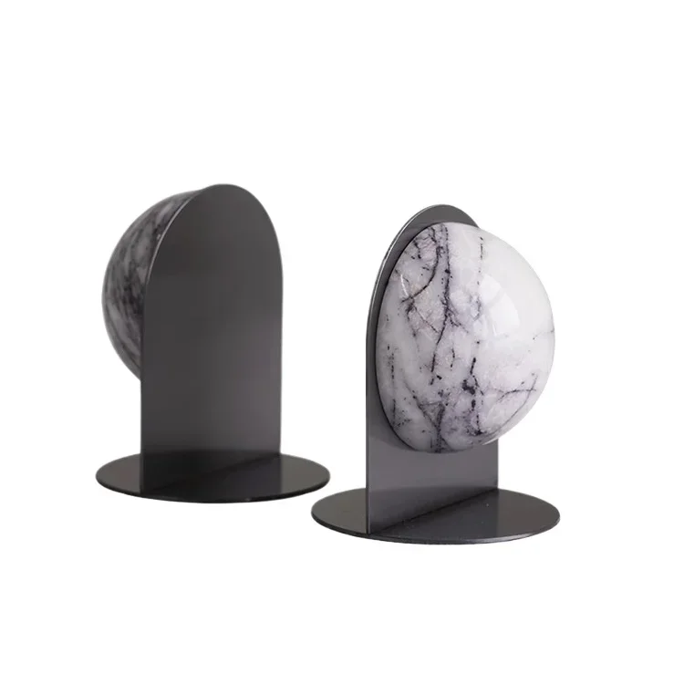 Simple modern marble book file ornaments, model room study desk decorations