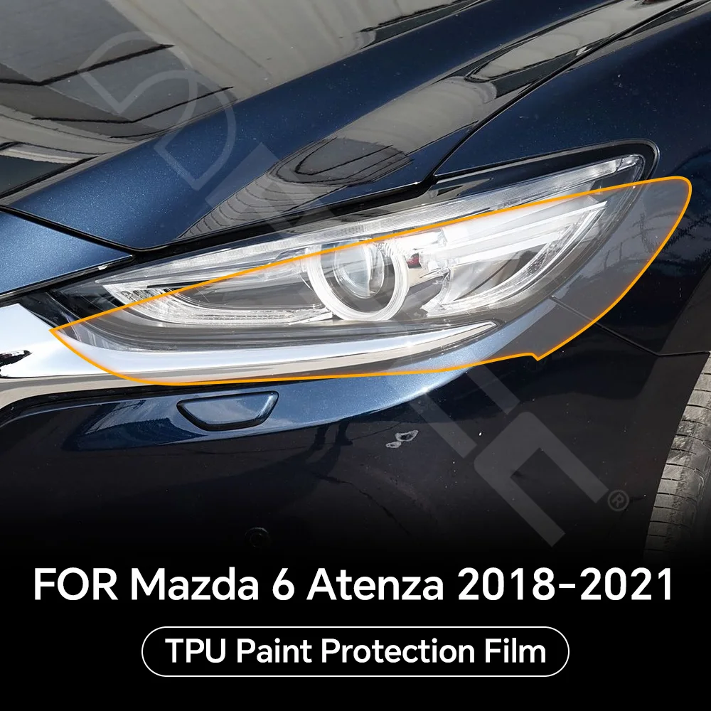 

Headlight Rearview TPU Protection Film For Mazda 6 Atenza 2018-2021 Pre-cut PPF Clear Bra Resistant Anti-scratch Invisible Cover