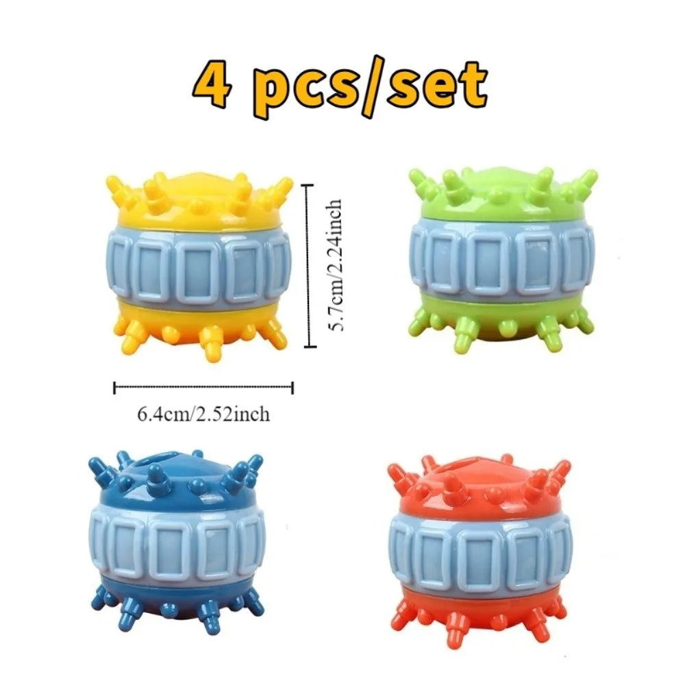 4 Pcs/set Bite Resistant Interactive Dog Toys Wear Resistant Colorful Teeth Cleaning Toy TPR Dog Food Dispensing Toy Indoor Play