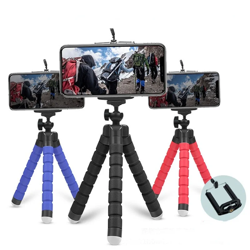 Tripod For Phone Flexible Sponge Octopus Mini Tripod For IPhone Mini Camera Tripod Phone Holder Clip Stand