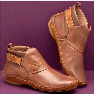 Damen-Stiefeletten Modische Flache Wasserdichte Bequeme Schuhe Winter Rutschfeste Booties Lässige Damenschuhe – Detail 4