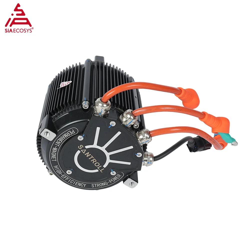 SiAECOSYS D133A-65 72V 5000W PMSM Encoder Mid Drive Motor Kit High Efficiency for Electric Motorcycle Scooter Conversion