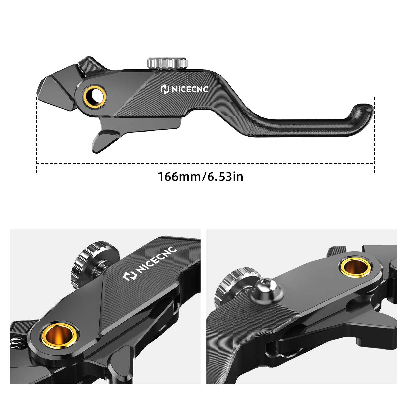 Für Honda CRF1100L Africa Twin 2025 2019-2026 NICECNC Kurzer Vorderradbremshebel Zwei-Finger-Bremshebel Africa Twin CRF1100L 2025 2024 – Detail 2