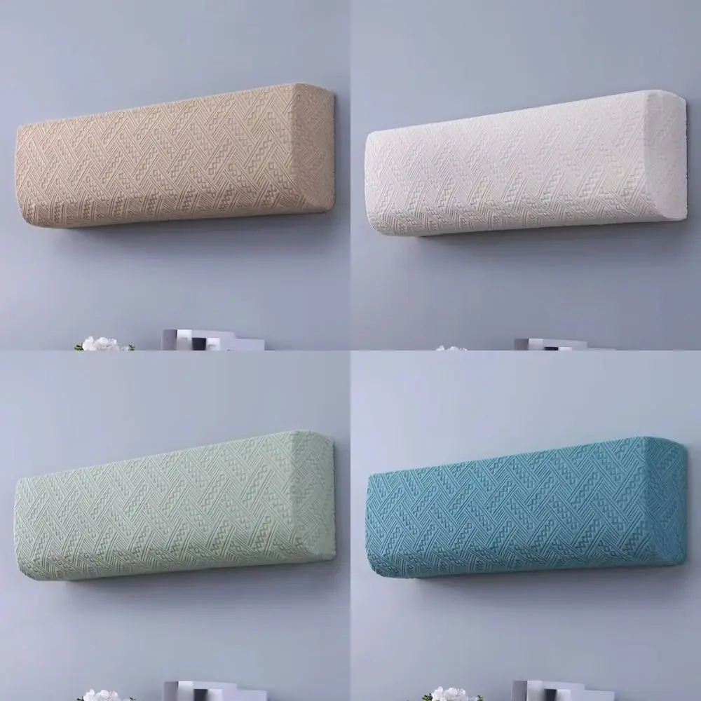 All-Inclusive Air Conditioner Dust Cover Wind Chime Pattern Soft Elastic Wall Mounted Air Conditioning Cover Easy Cleaning
