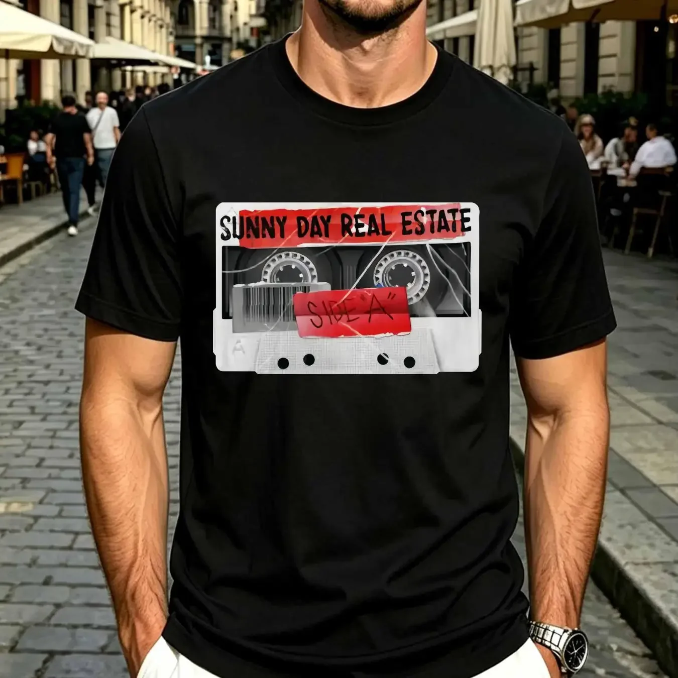 washed T Shirt Sunny Day Real Estate EMO Band Grunge Retro Indie KL4103 long or short sleeves vintage Washed Breathable