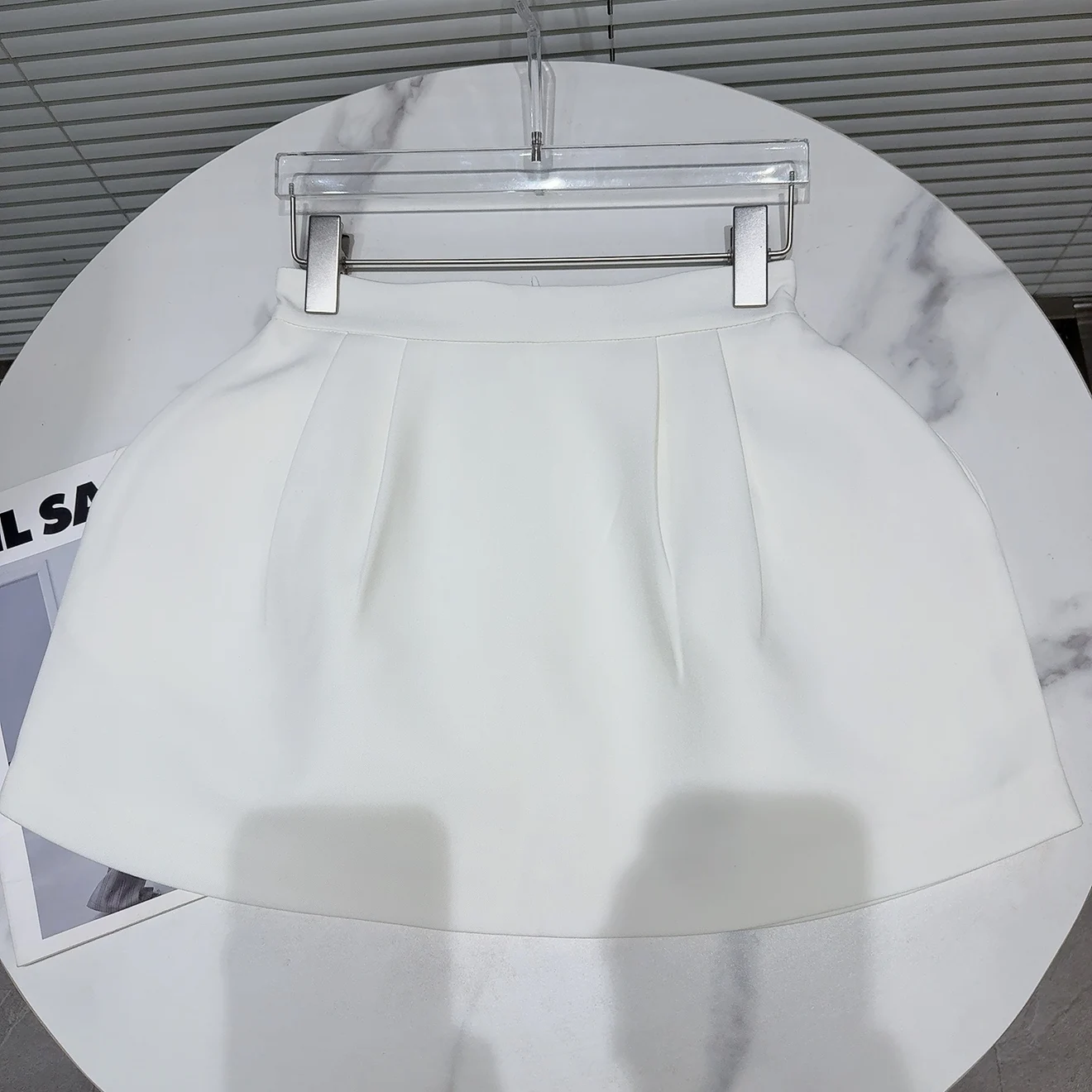 2025 Summer New Temperament Sweet Pleated Three-dimensional Design Tutu Skirt, Ladies Short Umbrella Skirt, White Black Color