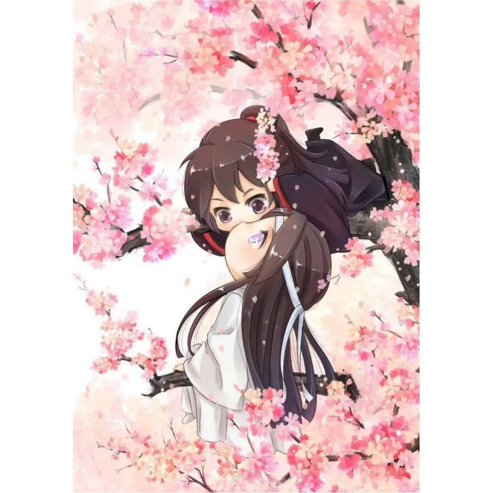 DIY Diamond Painting Anime Mo Dao Zu Shi Couple Under Pink Cherry Blossom Tree Art Craft Holiday Gift Home Wall Decor