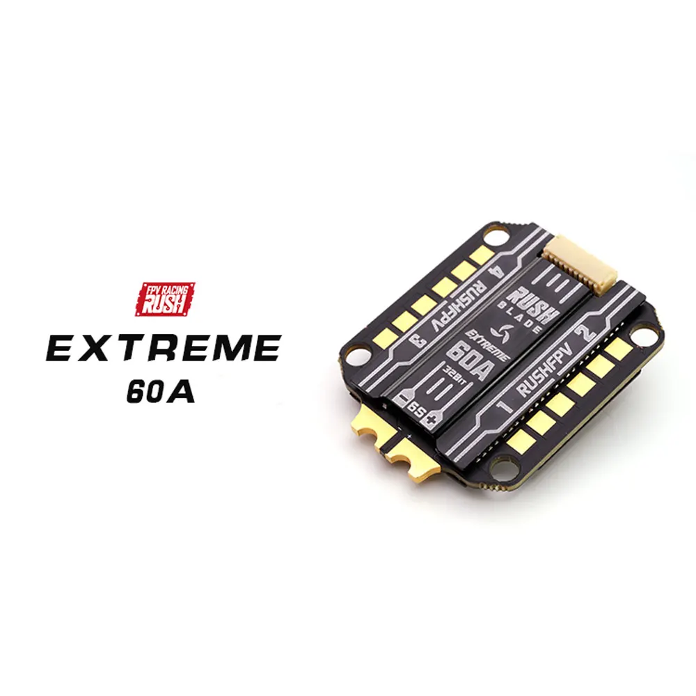 RUSHFPV RUSH BLADE Extreme 60A Brushless F7 4in1 Analog Digital ESC AM32 128K 3-6S FOR FPV Racing Drones