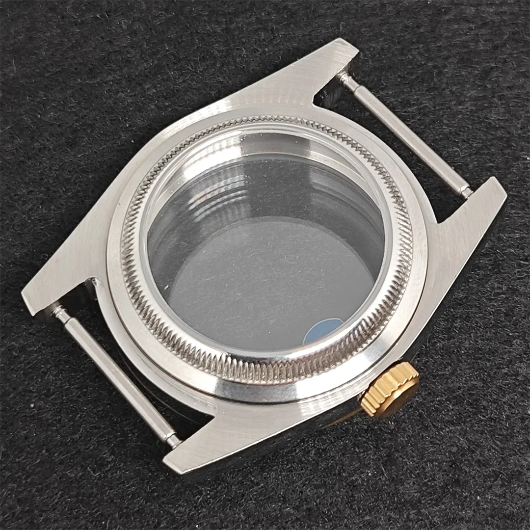 NH35 Watch Case + Watch Dial + Watch Hands Set 28.5mm Arabic Alphabet Dial 36mm Sapphire Mirror Case Accessory for NH35 Movement