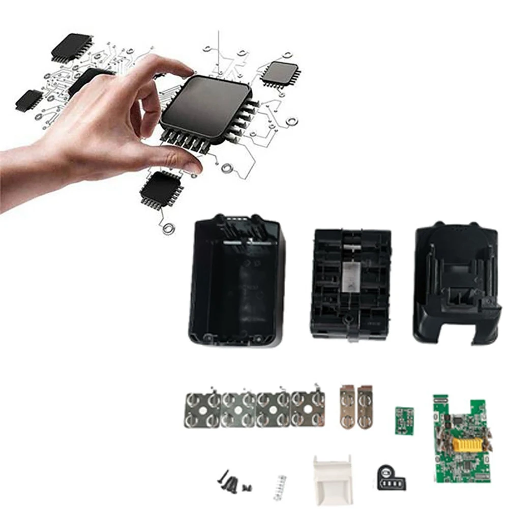 Kit de Circuit imprimé de charge PCB, boîtier en plastique pour batterie Makita 18V 18650 10 cœurs pour outils électriques