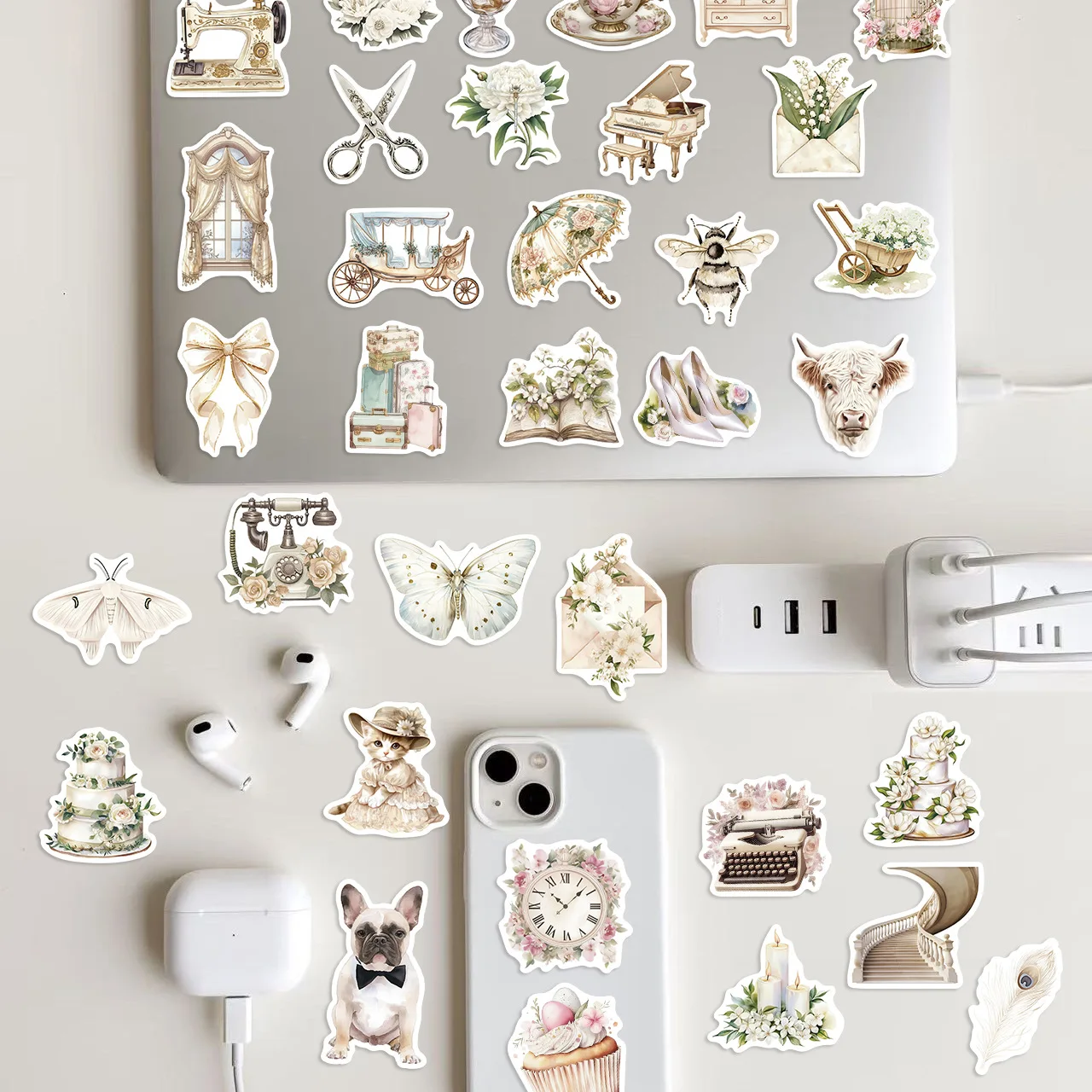 10/50PCS De Witte Renaissance Graffiti Stickers Esthetiek Cartoon Decal Notebook Telefoon Gitaar Skateboard Waterdichte Sticker