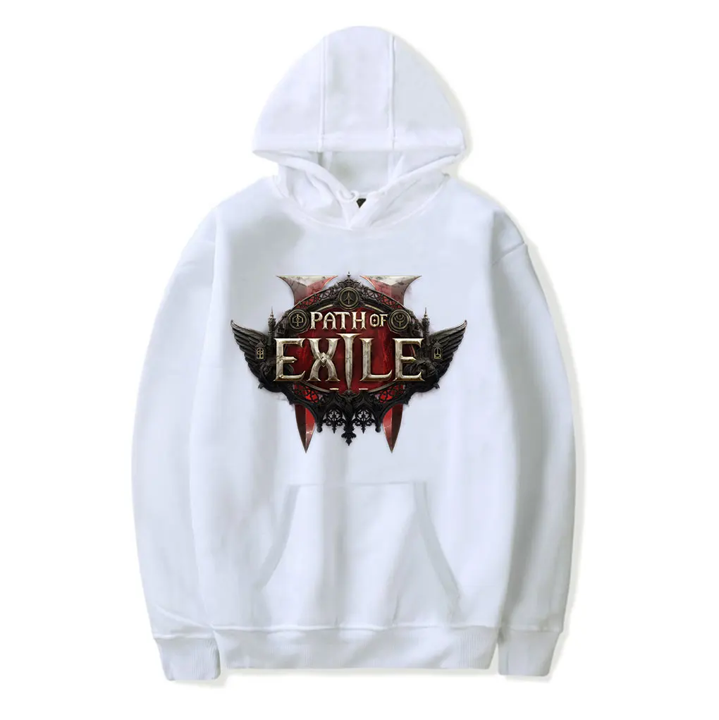 Path of Exile Merch hot game Hoodies drawstring Pocketless Sweatshirt Men/women fans Streetwear hip hop tops