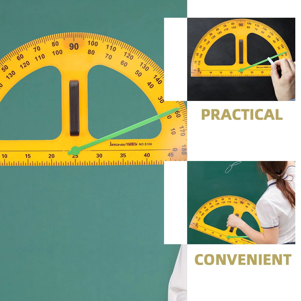 Protracteur mathématique en plastique, enseignement de la géométrie, outil de dessin, fournitures de travail, demi-cercle