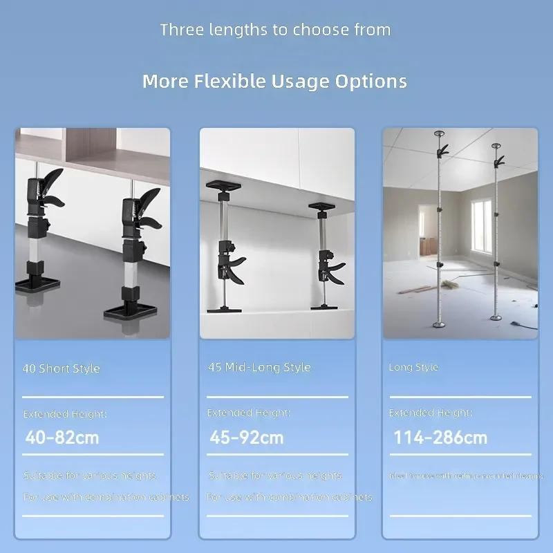 Telescopic Support Rod Lifter Hanging Cabinet Installation Tool Woodworking Ceiling Bracket Door Frame Labor Saving Device