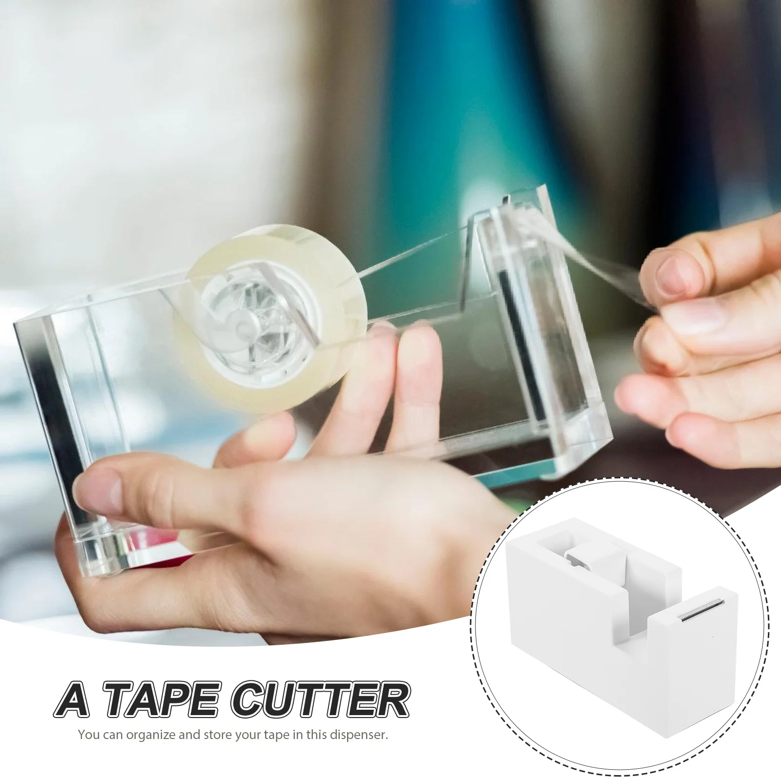 Portable Tape Dispenser Compact Design Sturdy Build Excellent Craftsmanship Tape Holder for Office School Scrapbooking