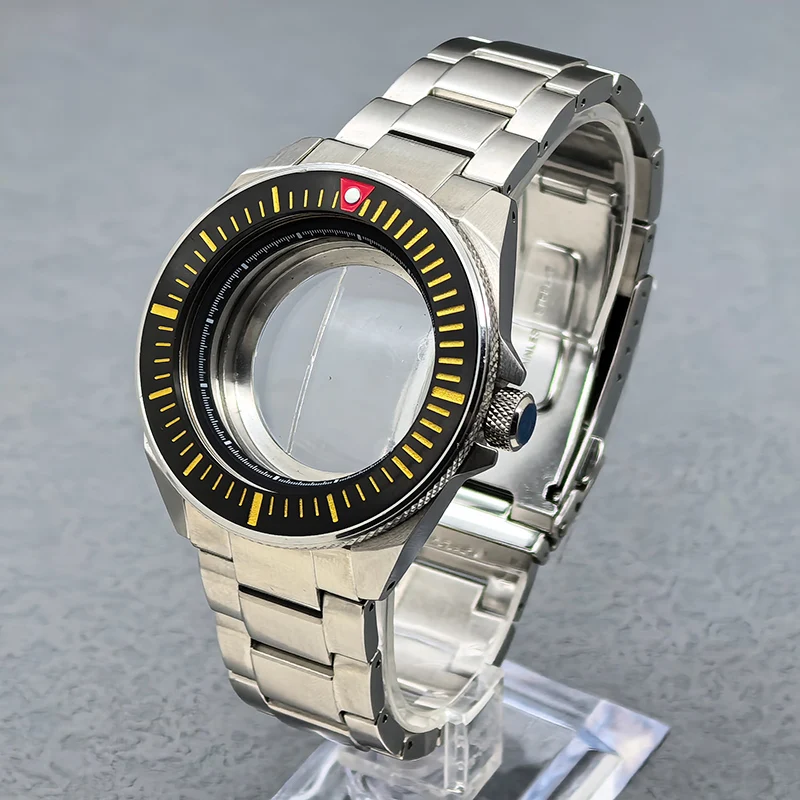 NH35 Case King Samurai Case Fits NH34 NH35 NH36 7S 4R Japan Automatic Movement 28.5mm Dial Steel Watch Band Samurai Case Replace