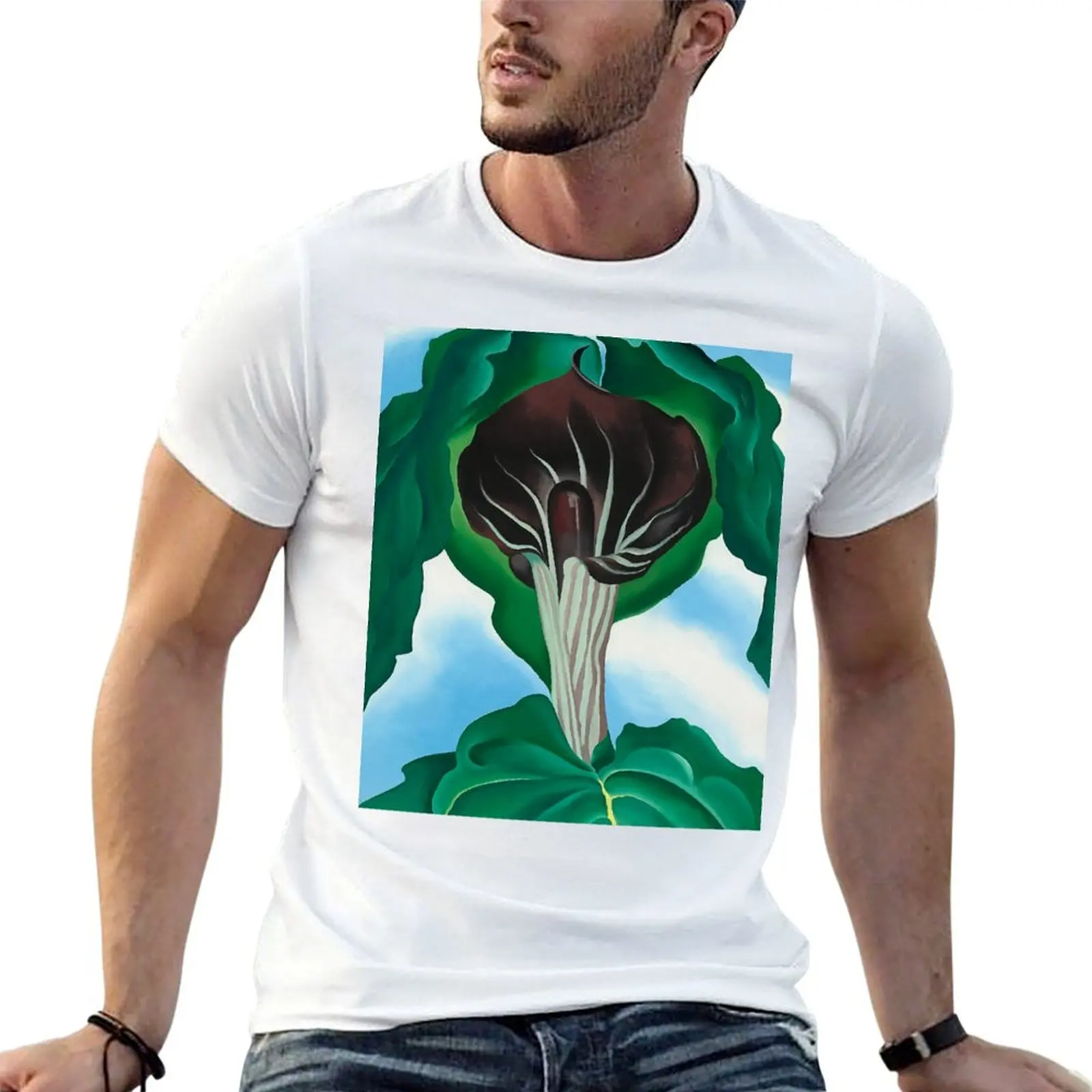 Georgia O'Keeffe T-Shirt Street Fashion Casual Tee Shirt