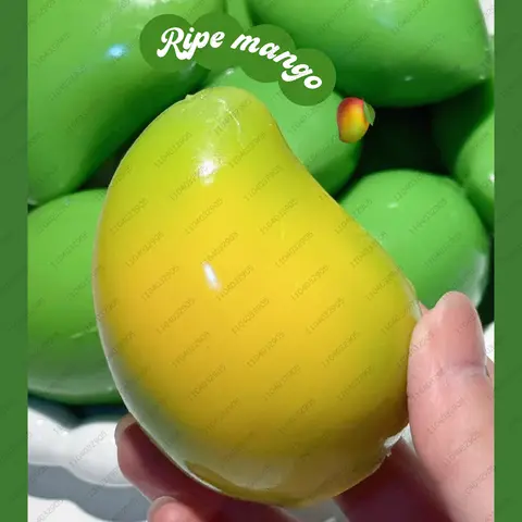 Crunchy Mango Stress Ball Squishy Color-changing Mango Squeeze ASMR Sensory ADHD Anti Stress Relief Fidget Toys for Kids &Adults