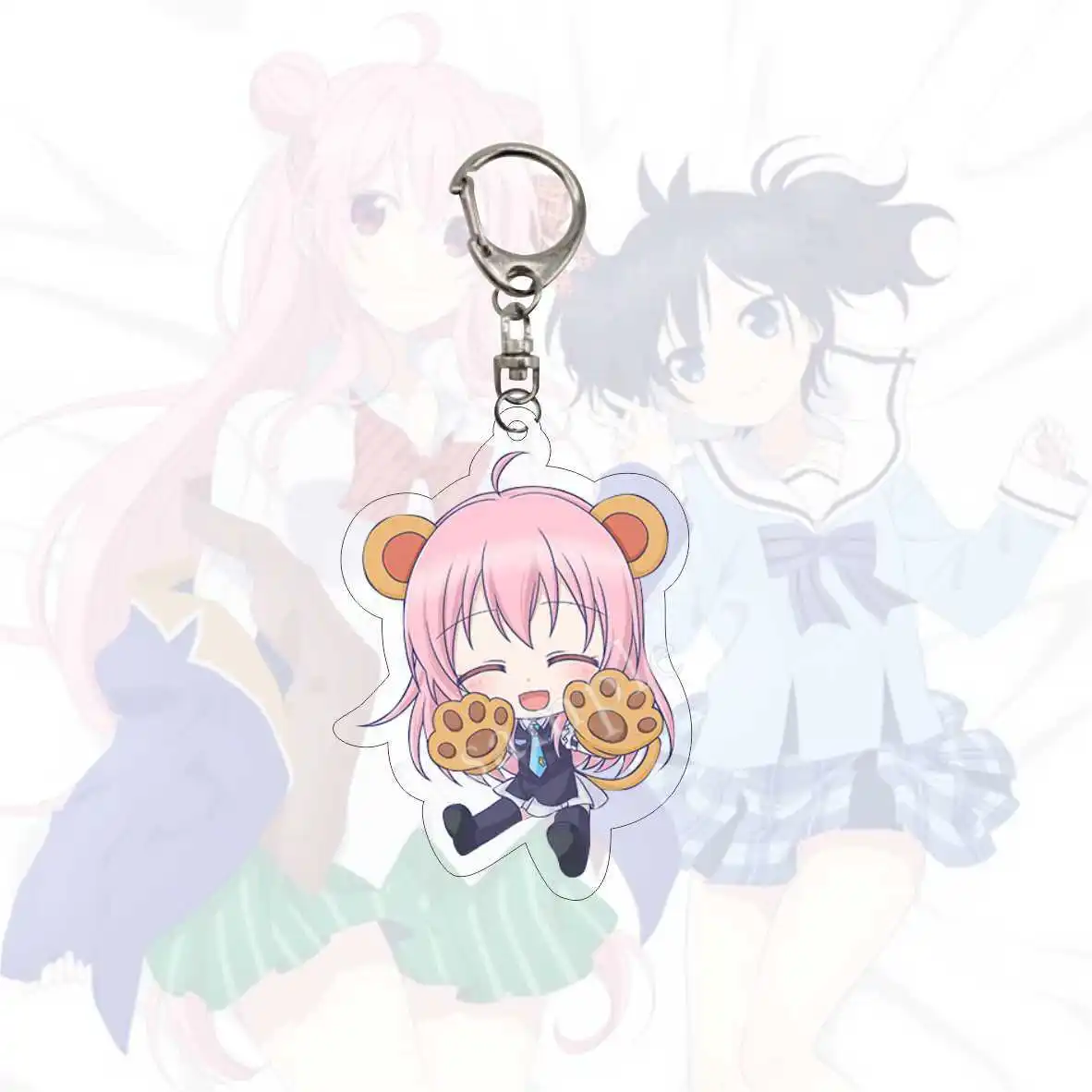 Anime Happy Sugar Life Keychain Kawaii Matsuzaka Satou Cartoon Figures Cosplay Acrylic Pendants Key Chain Accessories Wholesale