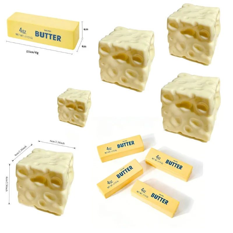 Simulation cheese sticky slow rebound creative decompression fidgety relieve anxiety vent office decompression toys squishy