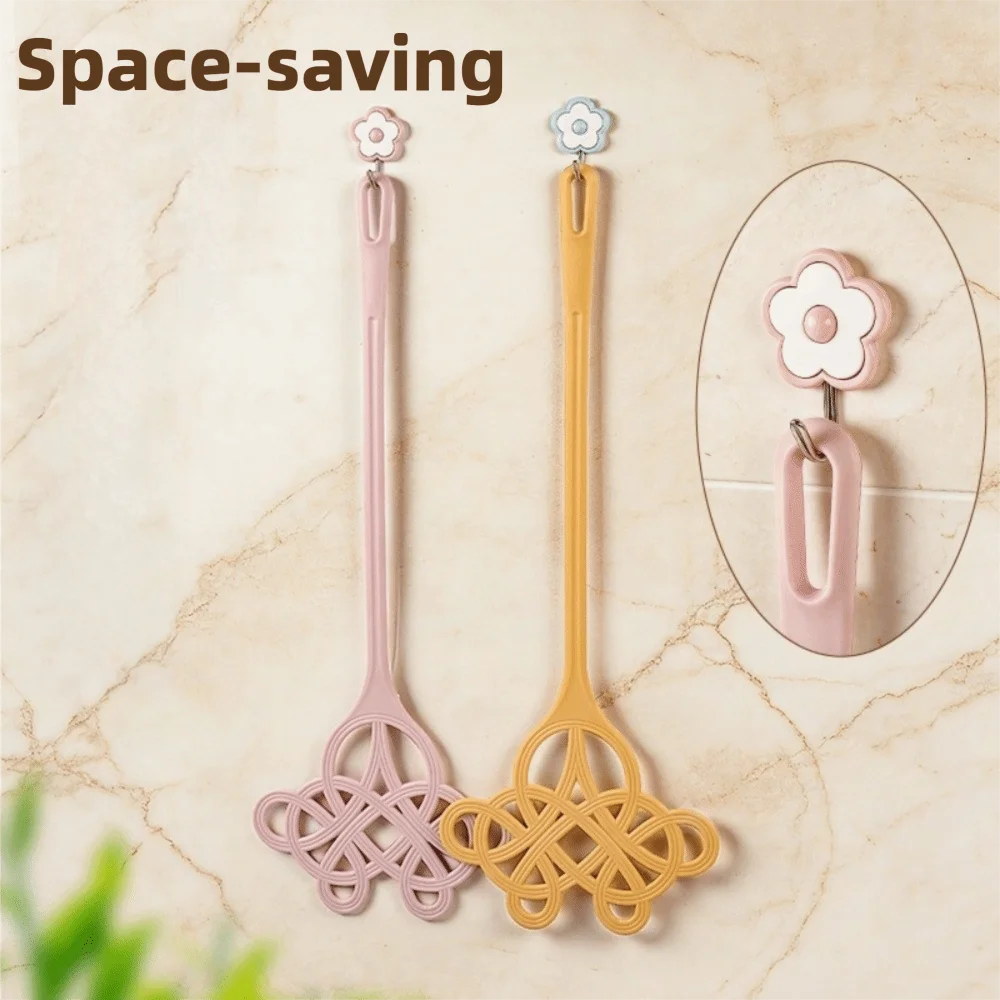 New Long Handle Dust Beater Lightweight Rattan Material Household Cleaning Tool Woven Design Carpet Beater