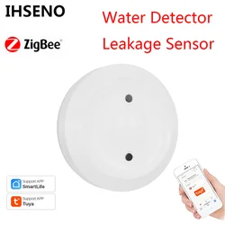 Tuya Zigbee-水漏れセンサー,液浸センサー,防水オーバーフロー検出器,セキュリティ保護,スマートライフ,2mqttリンク