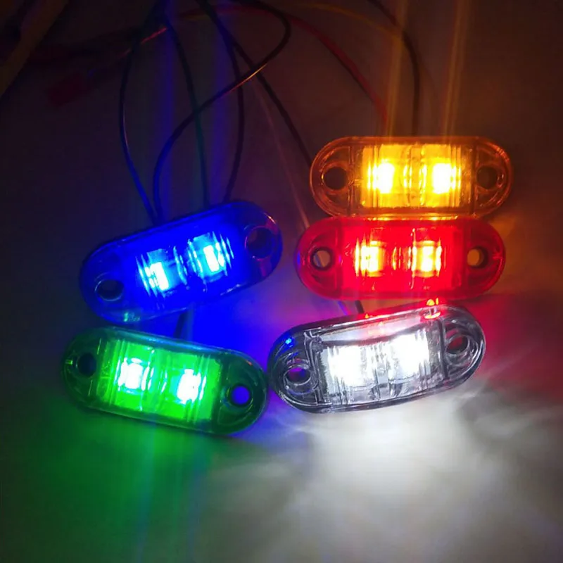 2 個 10-30V LED サイドマーカーライト車の外部ライト警告テールライト自動トレーラートラックトラッククリアランスランプ 5 色