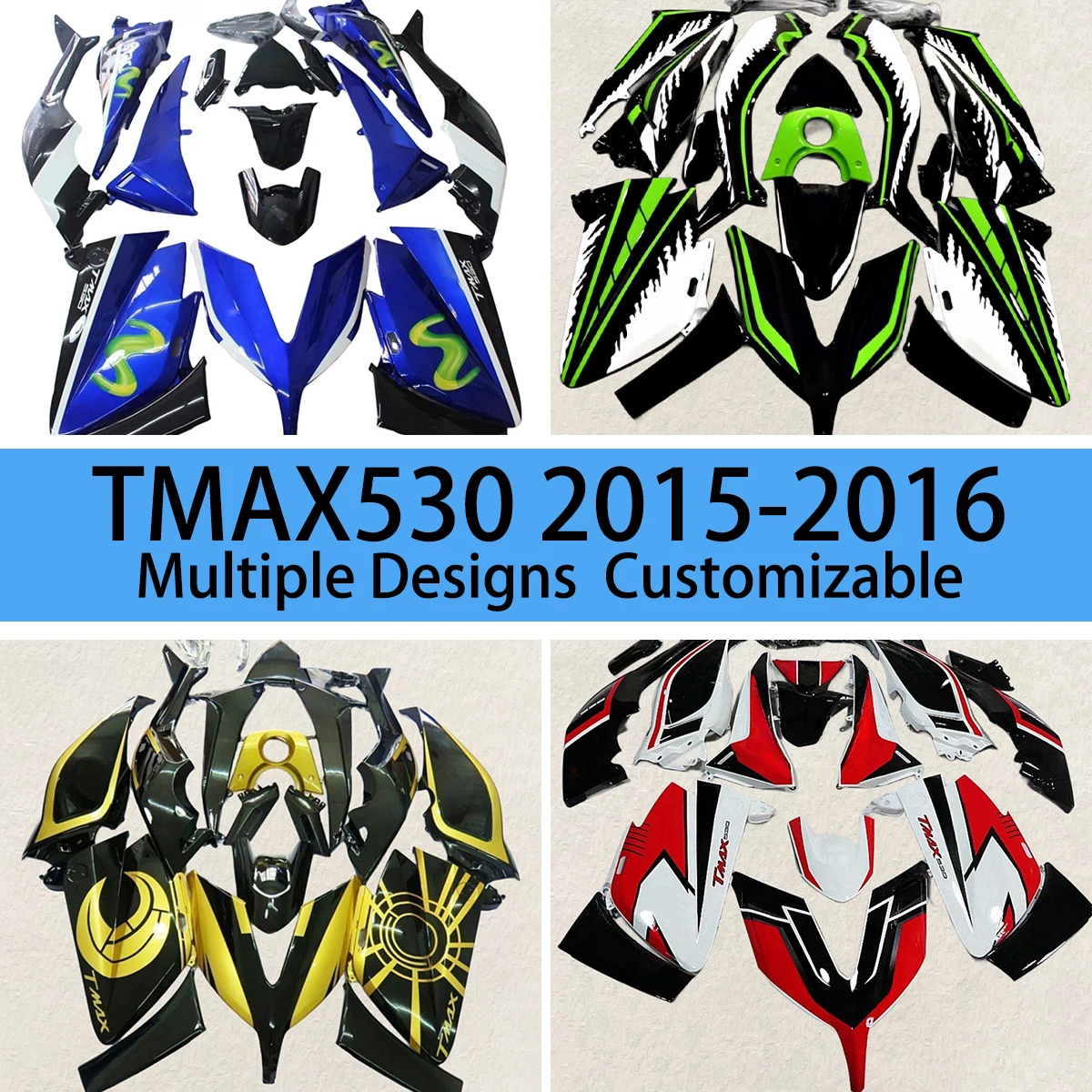 

Hot Style Fairings for YAMAHA TMAX530 2015 2016 Aftermarket Motorcycle Fairing Kit TMAX 530 T-MAX530 15 16