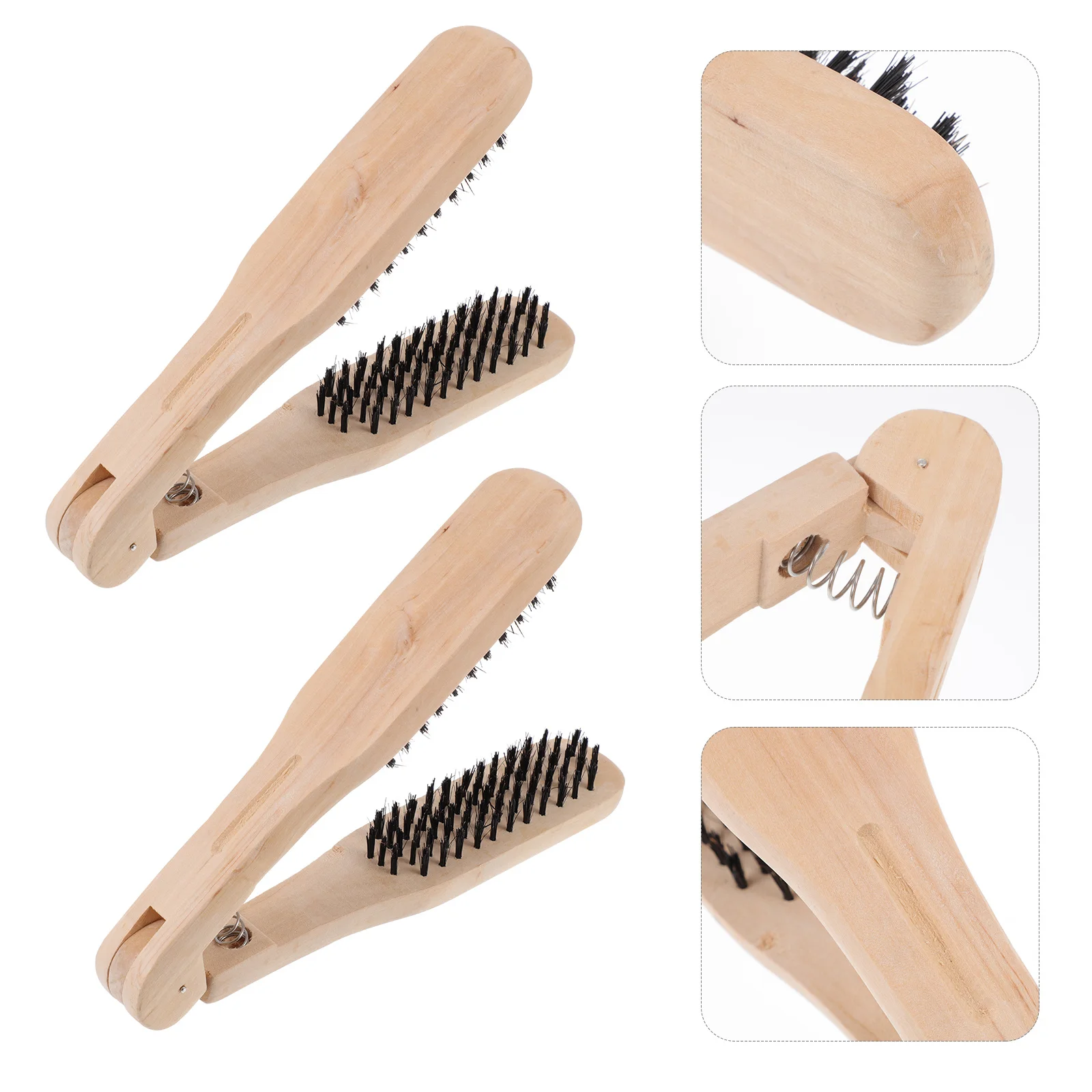 2 قطعة مشط فرد الشعر الخشبي لطيف على الشعر مكافحة ساكنة مزاجه المهنية تعزيز استقامة مشط