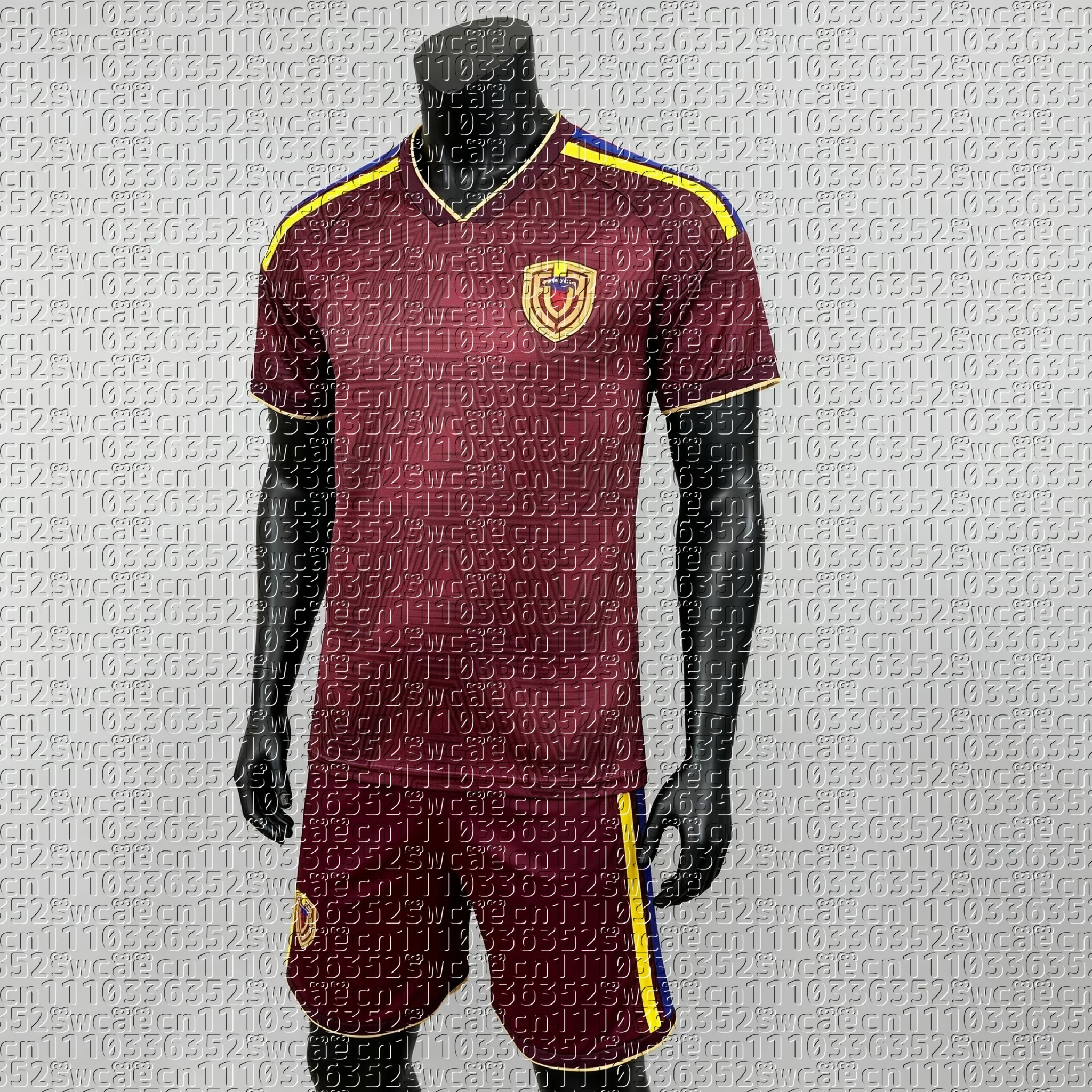 2026 New Men's T-shirt Set, Venezuela Football Team Uniform, Summer Training Uniform, Adult Sports Top, Shorts