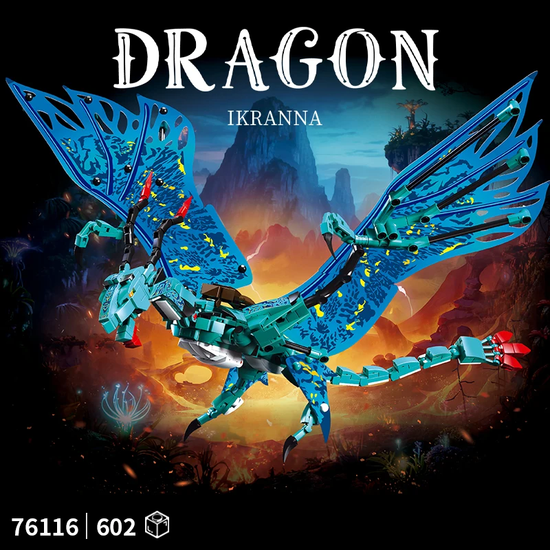 

Creative Whale Building Blocks Toy Movie Fish Flying Dragon Dinosaur Animal Model DIY Assembly Bricks Toys for Kids Boys Gift