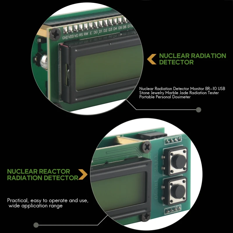 Promotion! Nuclear Radiation Detector Monitor BR-10 USB Stone Jewelry Marble Jade Radiation Tester Portable Personal Dosimeter