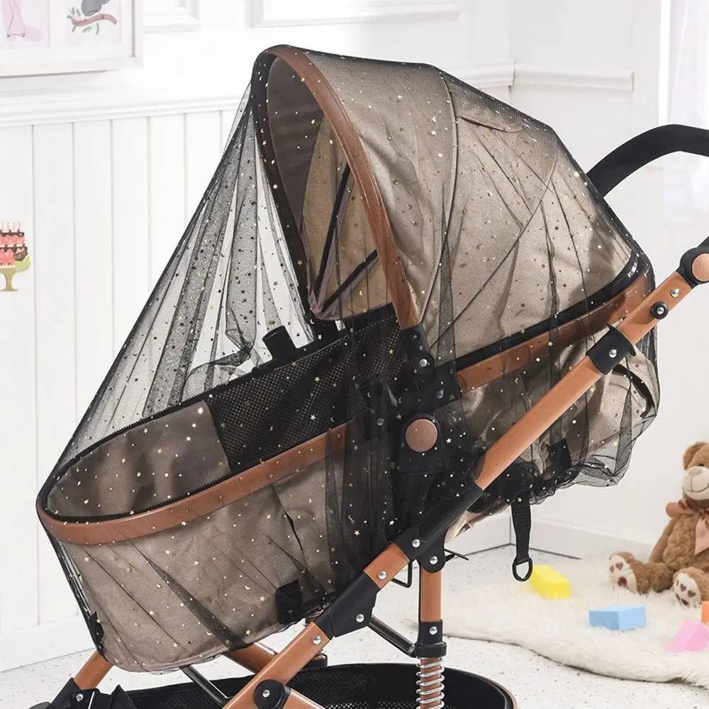 Daisy Pattern Breathable Anti-mosquito Baby Stroller Mosquito Curtain Pram Net Baby Sunshade Mosquito Net Stroller Accessory