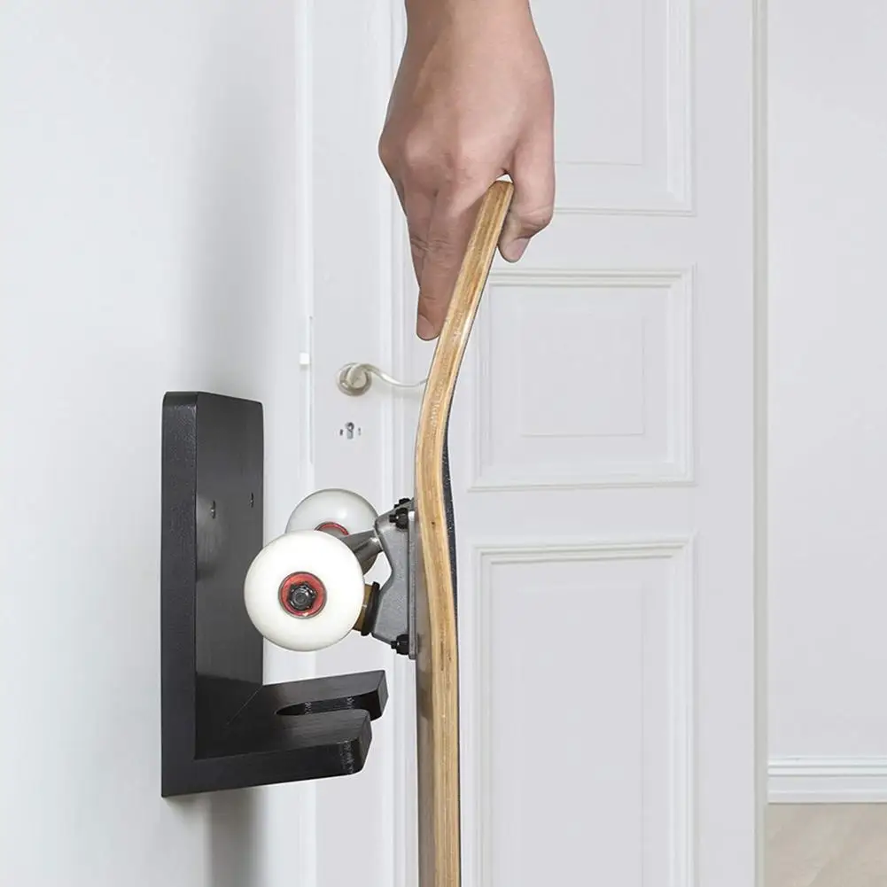20*10 سنتيمتر حامل لوح التزلج الحائط عرض أسود عالية الاستقرار الصلبة معلقة Longboard رف تخزين حامل الاكريليك للمنزل