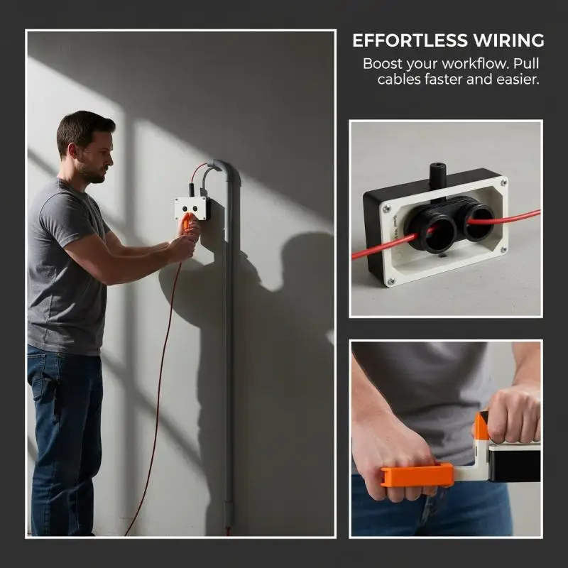 Heavy Duty Wire Puller Handheld Electricians Tool for Speedy Wiring Cable Replacements in Apartments