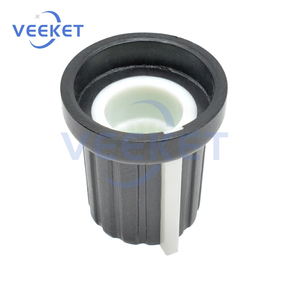 1/5/10PCS WH148 Plastic Thread Potentiometer Rotating Cap Knurled Knob Cover Volume Control Knob for Electronic Components
