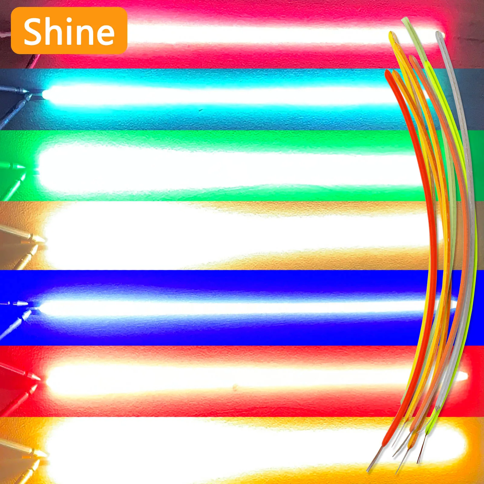 Positive and Negative Pole Same End LED Flexible Soft Filament 3V Can Be Trimmed DIY Shaped Atmosphere Light Bulb Accessories