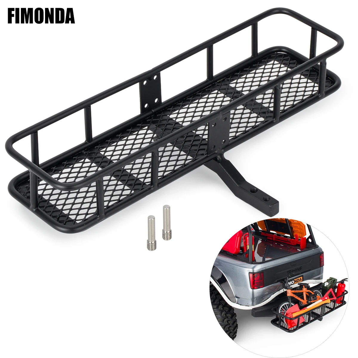 

FIMONDA Rear Hitch Carrier Rack for 1/10 RC Crawler Axial SCX10 SCX10 II SCX10 III 90046 AXI03007 Trxs TRX4 TRX6 D90 TF2