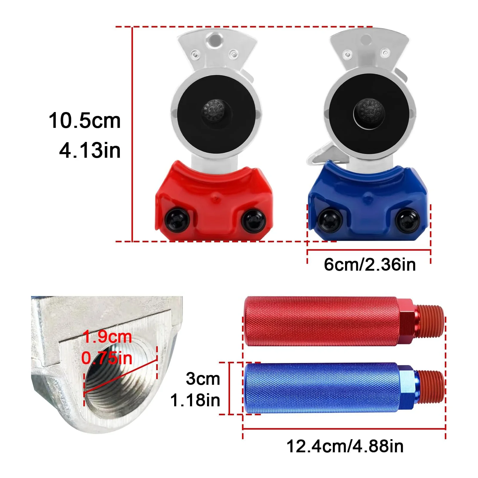15ft 3 in 1 ABS & Power Air Line ท่อชุดสายการบิน Air Hose Wrap 7 WAY ไฟฟ้าสาย Air เส้นอลูมิเนียม EXTENSION จับ
