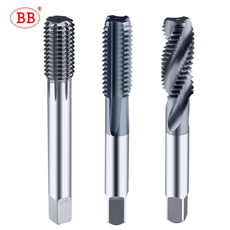 BB Gwintownik z węglików spiekanych CNC Spiralny prosty rowek Bez rowka Maszyna do formowania gwintów Powlekana twardość M2 M3 M4 M5 M6 Narzędzie metalowe 1 SZTUK
