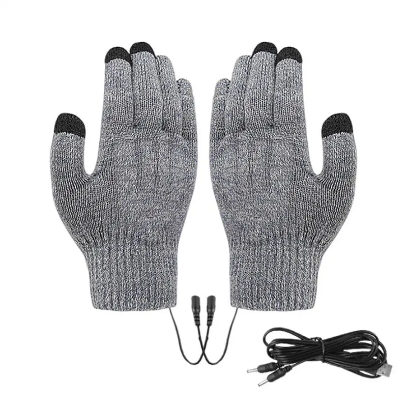 

Rechargeable Gloves USB Heating Thermal Gloves Electric Hand Warmer Heated Ski Gloves For Backpacking Mountaineering Riding Camp