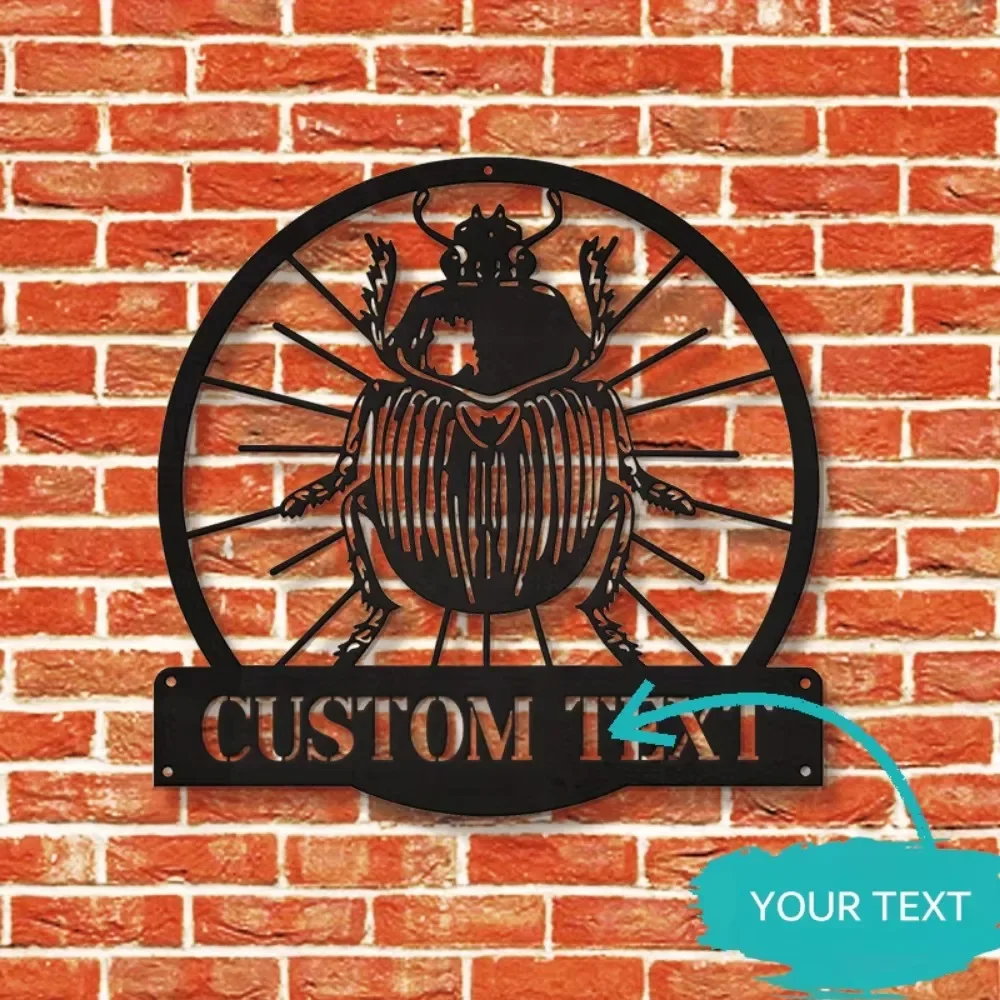 جودة قطعة واحدة - فن جداري فريد من نوعه مصمم خصيصًا على شكل خنفساء الجدارية السوداء. طراز عتيق، مخصص لديكور المنزل، لا يتطلب طاقة