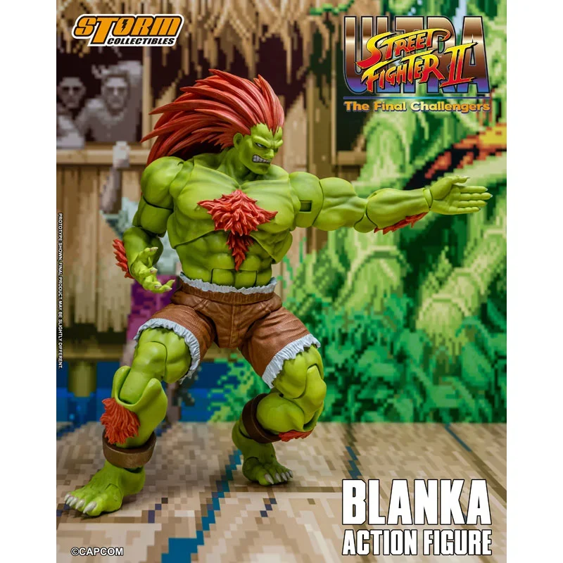 100% In Stock Original Storm Toys ST Ultra Street Fighter II The Final Challengers Blanka Anime Collection Figures Model Toys