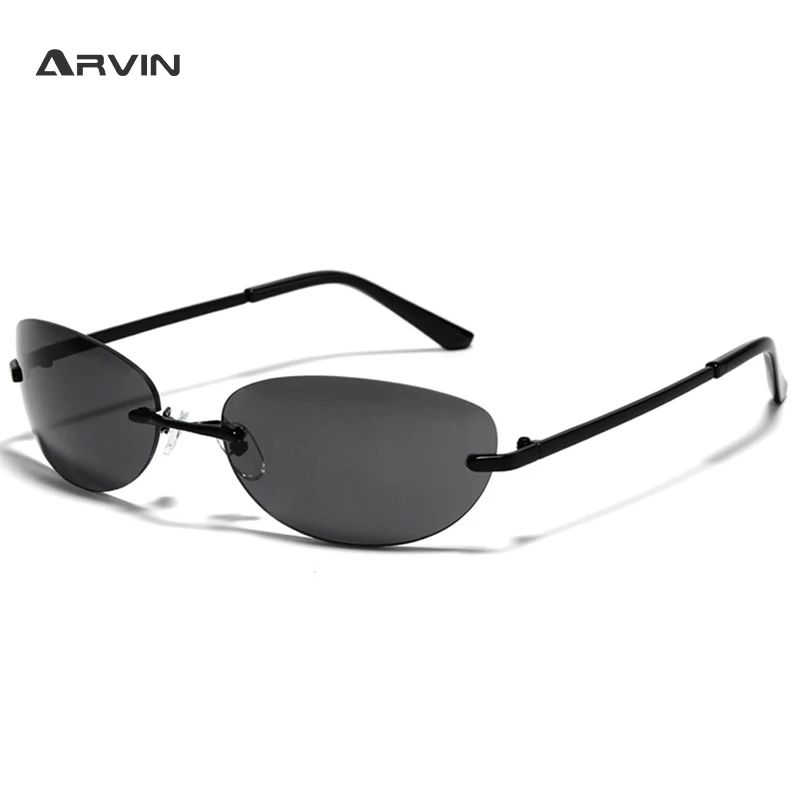 New Steampunk Rimless Sunglasses Goggle Trend Women Y2k Sun Glasses Men Punk Shades Eyewear Unisex Outdoor Eyeglasses UV400