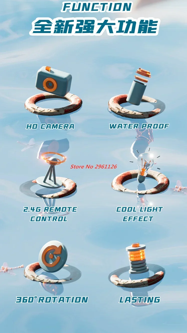 

Simulation WIFI FPV Shark Remote Control Shark 2.4G Electric Water Toy Shark Boat Model Swinging Fish Toy Festival Gift RC Toys