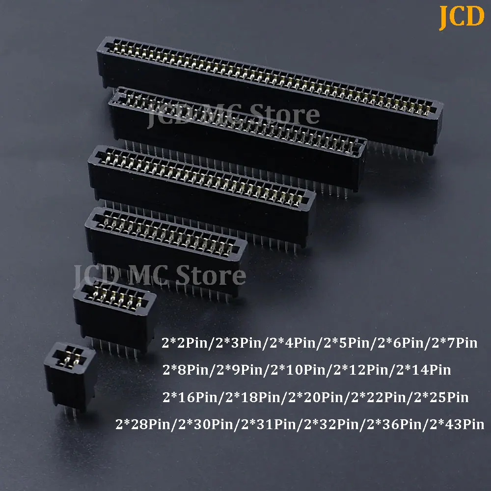 10/5 Stück Kantenkartenverbinder 2,54mm Rastermaß 4/6/8/10/12/18/24/28/36/40/44/50/60/72/86 Pin PCB Goldfinger-Buchse Durchgangslöcher – Detail 2