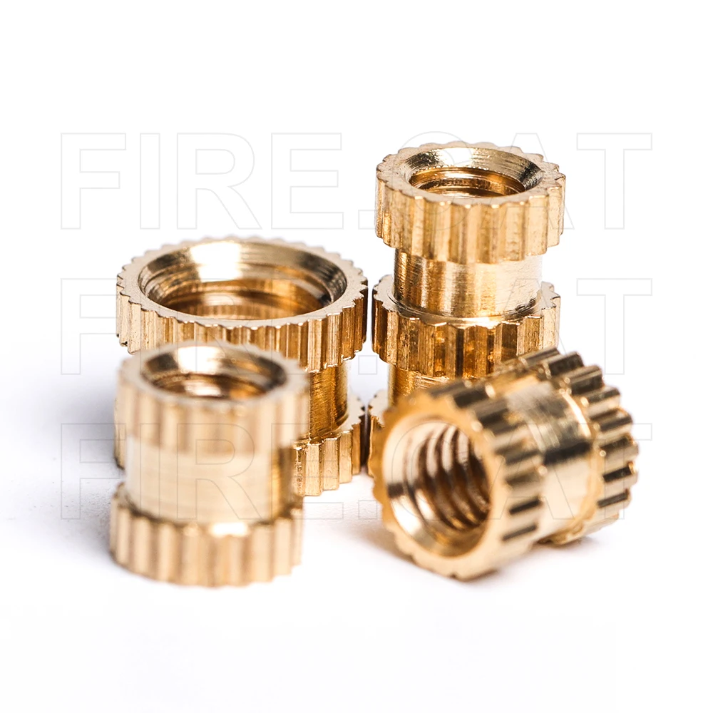 Brass Insert Nuts Set M2 M2.5 M3 M4 M5 M6 Thread Brass Knurled Embedment Nuts Assortment Nuts Kit Tools Inset Accessories