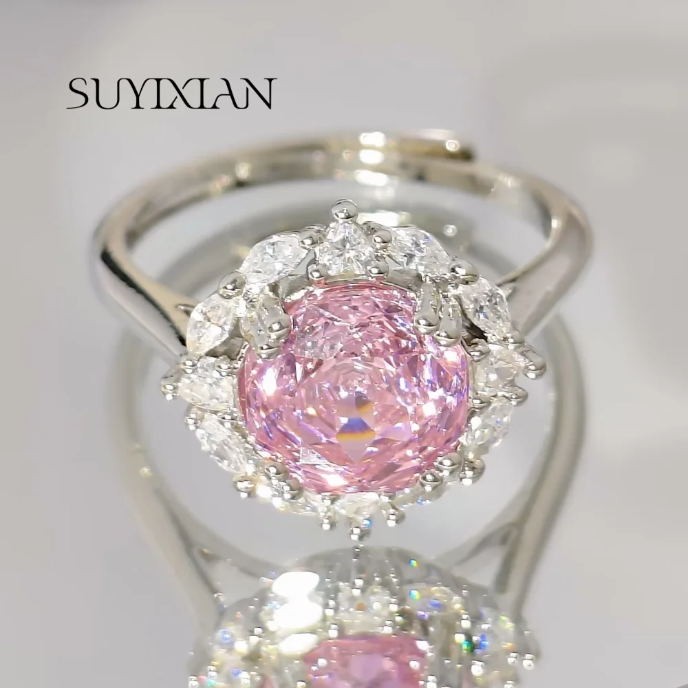 925 Sterling Silver Stylish Vintage Octagonal Millennium Rose Cut Crystal Zircon Ring Birthday Anniversary Gift Ladies Jewelry