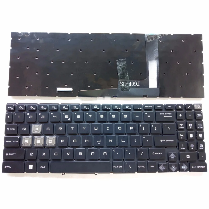 YY+New US RGB Backlit keyboard for MSI Cyborg 15 A12VF A12VE A12VEK A13VF MS-15K1